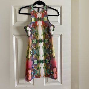 New Nasty Gal colorful bodycon mini dress xxs xs small